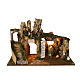 Nativity village Holy Family 16 cm cork 50x75x40 cm s1