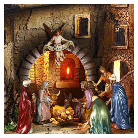 Village with oven of 40x60x50 cm for 12 cm Moranduzzo Nativity Scene