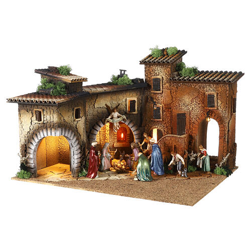 Village with oven of 40x60x50 cm for 12 cm Moranduzzo Nativity Scene 3