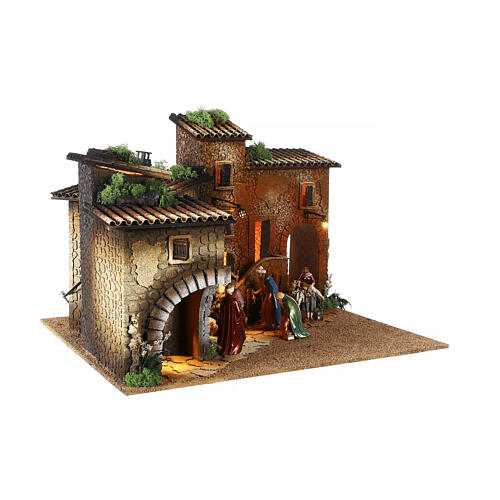 Village with oven of 40x60x50 cm for 12 cm Moranduzzo Nativity Scene 7