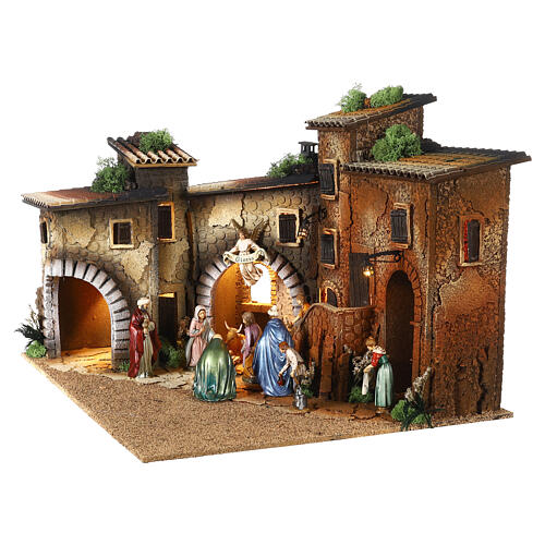 Borgo con forno 40x60x50 cm presepe Moranduzzo 12 cm 5
