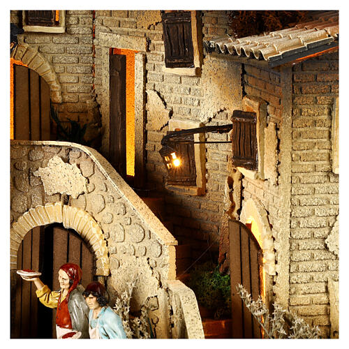 Village with stable 45x60x50 cm for 12 cm Moranduzzo Nativity Scene 7