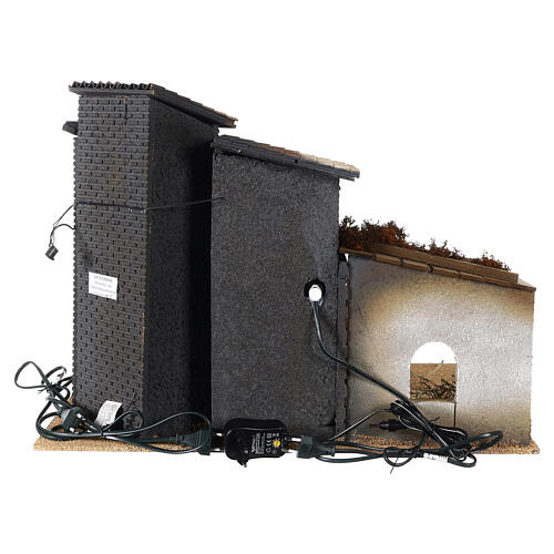 Pueblo con cabaña 45x60x50 cm Moranduzzo 12 cm 12