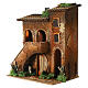 Double house with ladder and lights 40x35x25 cm, nativity 10-12 cm s3