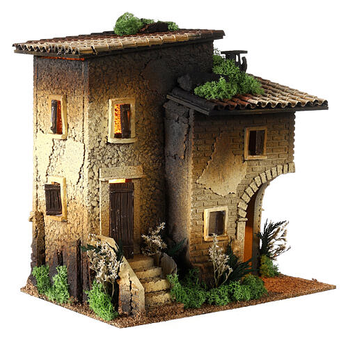 Two-storey house of 35x35x25 cm for 10-12 cm Nativity Scene 5