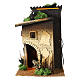 Maison deux étages avec arc en coin 35x35x25 cm crèche 10-12 cm s4