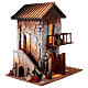 House with balcony and lights 35x35x25 cm for 10-12 cm Nativity Scene s2