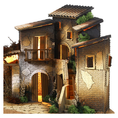 Modular village with oven 45x120x50 cm for 12 cm Moranduzzo Nativity Scene 6