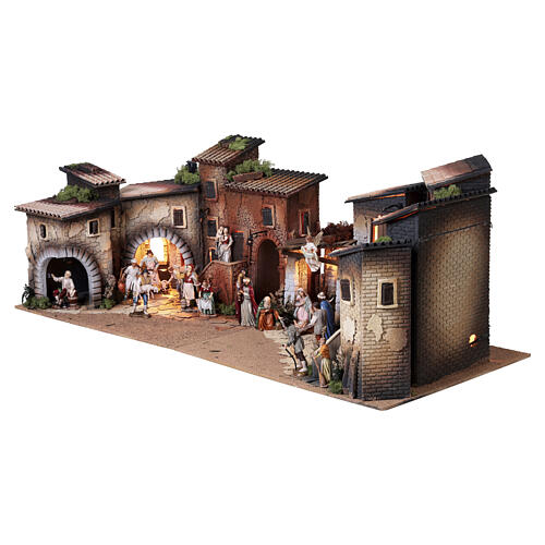 Modułowa mieścina z piecem, 42x120x50 cm, szopka Moranduzzo 12 cm 4