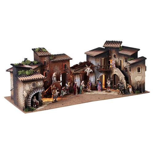 Modułowa mieścina z piecem, 42x120x50 cm, szopka Moranduzzo 12 cm 7