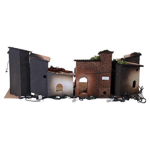 Modułowa mieścina z piecem, 42x120x50 cm, szopka Moranduzzo 12 cm 16