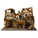 Lighted nativity village with fountain and animals 45x75x40 cm s6