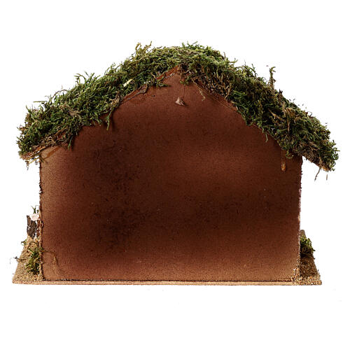 Stable with hayloft 20x25x15 cm for 8 cm Nativity Scene 4