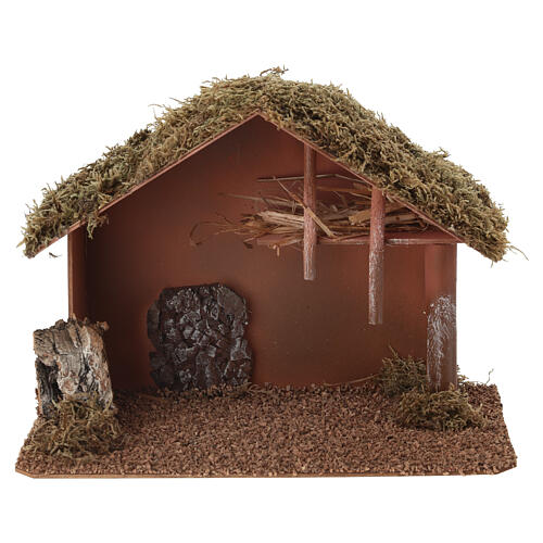 Nativity stable 20x25x15 cm haystack for 8 cm statues 5