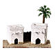Set of 5 white Arabic houses 10x10x5 cm for 10-12 cm Nativity Scene s2