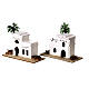 Set of 5 white Arab houses 10x10x5 cm, nativity scene 10 -12 cm s5