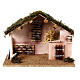 Nativity stable with hayloft 28x36x18 cm for 12 cm Nativity Scene s1