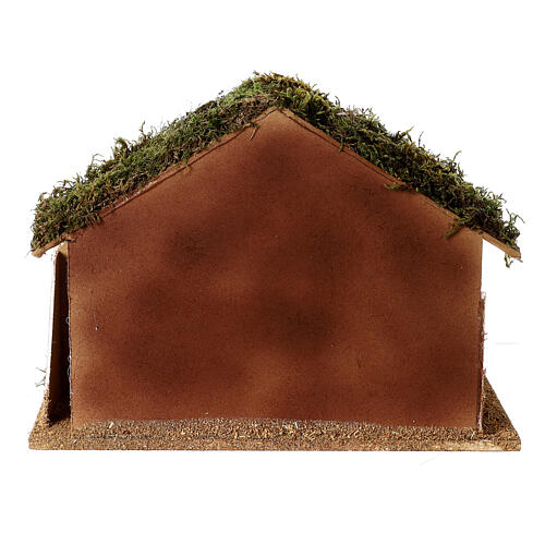 Cabane Nativité avec mousse 30x35x20 cm crèche 12 cm 4