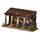 Porch for 4 cm Moranduzzo Nativity Scene, wood and cork, 10x15x5 cm s2