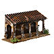 Porch for 4 cm Moranduzzo Nativity Scene, wood and cork, 10x15x5 cm s3