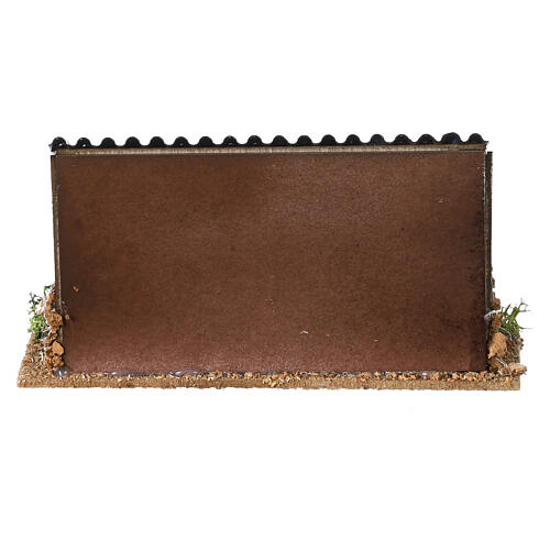 Pórtico Moranduzzo cortiça e madeira 10x15x5 cm presépio 4 cm 4