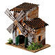 Windmill for 4 cm Moranduzzo Nativity Scene, wood and cork, 10x10x10 cm s2