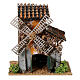 Moulin à vent Moranduzzo 10x10x10 cm carton et liège crèche 4 cm s1