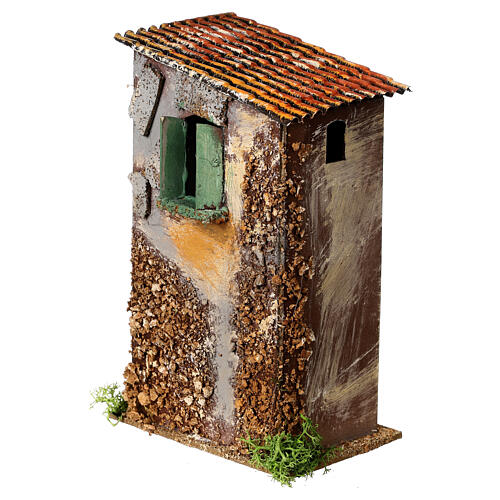 High cardboard house 20x10x10 cm for 4 cm Moranduzzo Nativity Scene 2