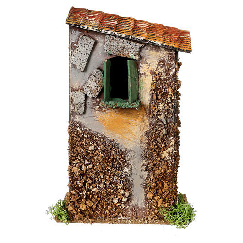 Tall house 20x10x10 cm, Moranduzzo nativity for 4 cm statues cardboard 1