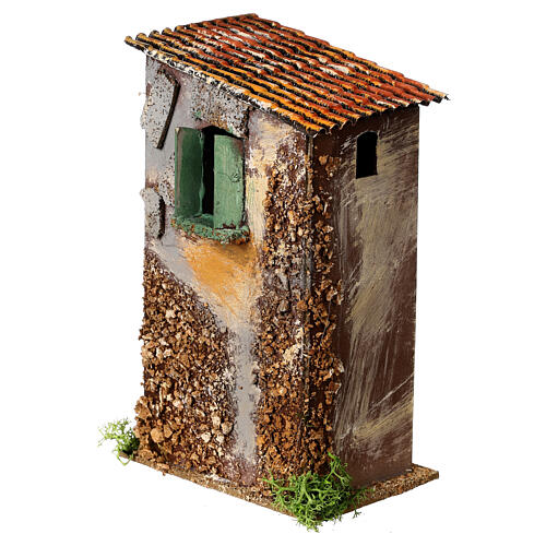 Tall house 20x10x10 cm, Moranduzzo nativity for 4 cm statues cardboard 2