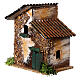 Casa con ventana Moranduzzo belén 4 cm cartón 15x10x10 cm s2
