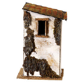 High house, 20x10x10 cm, cardboard, Moranduzzo Nativity Scene with 4 cm characters
