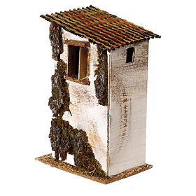 High house, 20x10x10 cm, cardboard, Moranduzzo Nativity Scene with 4 cm characters