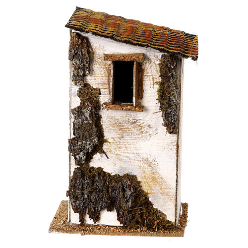 High house, 20x10x10 cm, cardboard, Moranduzzo Nativity Scene with 4 cm characters 1