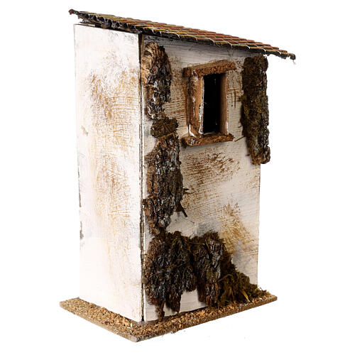 High house, 20x10x10 cm, cardboard, Moranduzzo Nativity Scene with 4 cm characters 3