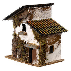Haus mit Fenster Moranduzzo Karton 15x10 cm Krippe, 4 cm
