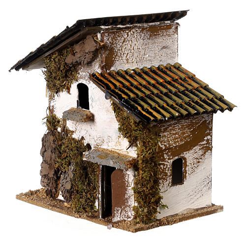 Haus mit Fenster Moranduzzo Karton 15x10 cm Krippe, 4 cm 2
