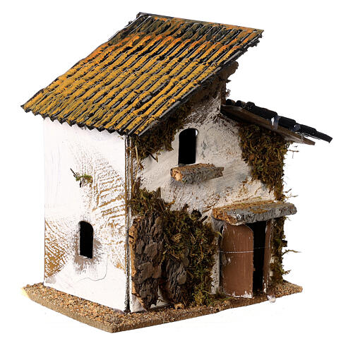 Haus mit Fenster Moranduzzo Karton 15x10 cm Krippe, 4 cm 3