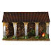 Porticato con fuoco 20x35x15 cm cartone Moranduzzo presepe 10 cm s1