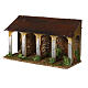 Porticato con fuoco 20x35x15 cm cartone Moranduzzo presepe 10 cm s2