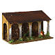 Porticato con fuoco 20x35x15 cm cartone Moranduzzo presepe 10 cm s3