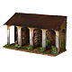Porch with fire 20x35x15 cm Moranduzzo cardboard nativity scene 10 cm s2