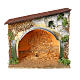 Capanna illuminata Moranduzzo 25x30x20 cm cartone presepe 10 cm s1