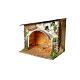Capanna illuminata Moranduzzo 25x30x20 cm cartone presepe 10 cm s2