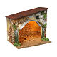 Capanna illuminata Moranduzzo 25x30x20 cm cartone presepe 10 cm s3