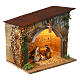 Capanna Natività Moranduzzo 25x30x20 cm con luce figure 10 cm s4