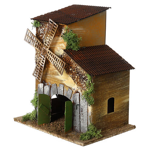 Animated windmill, 35x30x20 cm, Moranduzzo Nativity Scene with 10 cm characters 2