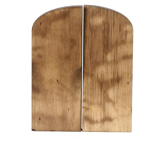 Arched door for nativity scene 10 cm in wood Moranduzzo nativity 5