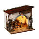 Cabane blanche illuminée Nativité 25x30x20 cm Moranduzzo santons 10 cm s4