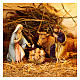Capanna bianca illuminata Natività 25x30x20 cm Moranduzzo figure 10 cm s2